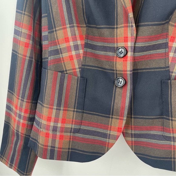 OUTBACK RED Blazer Jacket Plaid Prep Academia Business Casual Office Work Large - Picture 3 of 12